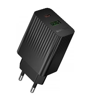 СЗУ Borofone BAS76A Source PD30W+QC3.0 (1USB-A/1C) Black