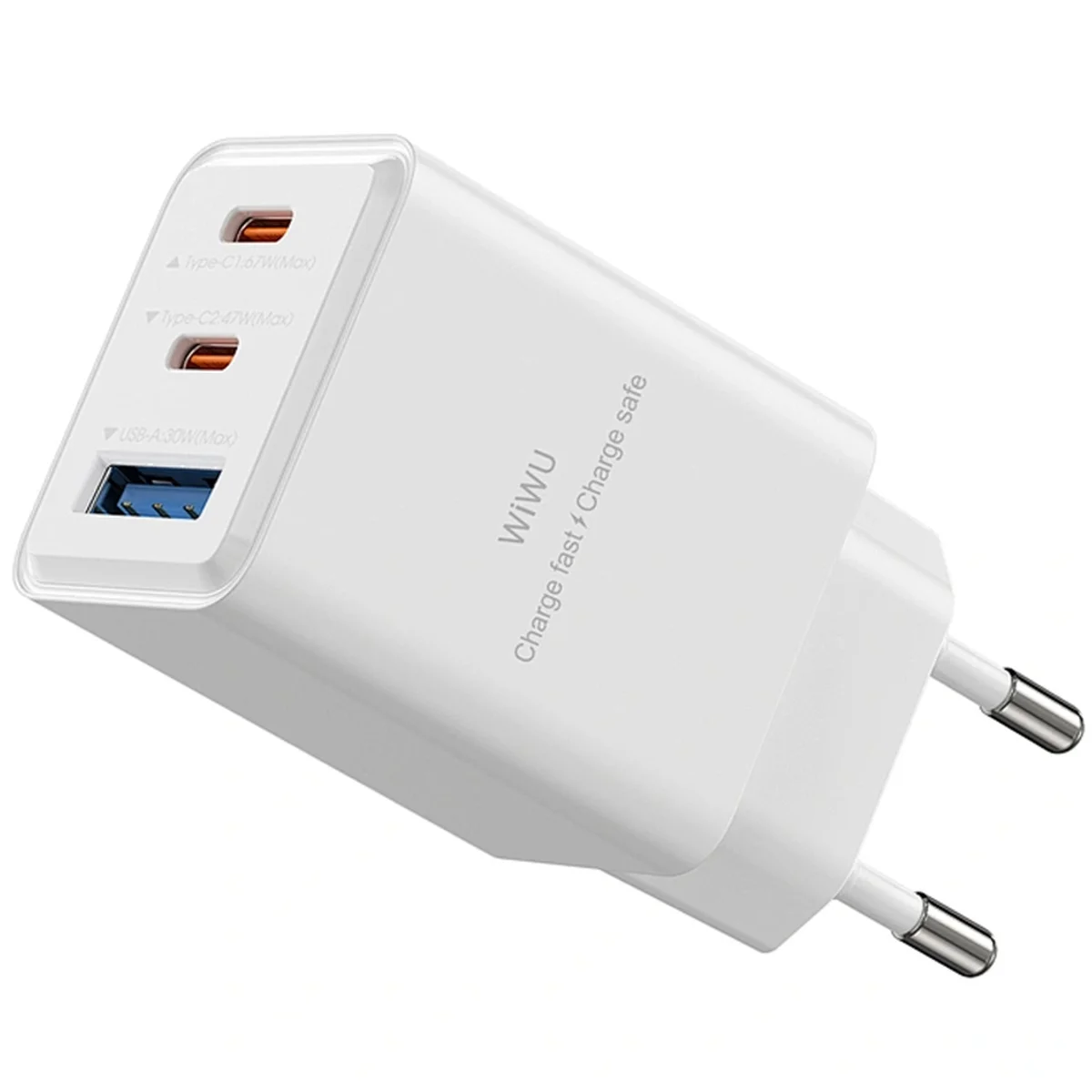 СЗУ WIWU G026 Cube PD67W+QC3.0 GaN (1USB-A/2C) White