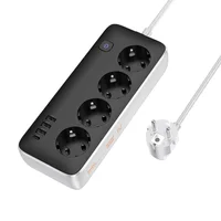Удлинитель Hoco AC21 Sunlight 4-bit (1C/3A/4xSocket) (3m) Black