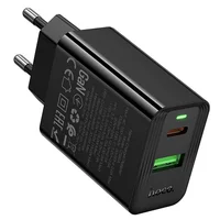 СЗУ Hoco CS95A Leader PD30W+QC3.0 (1USB-A/1C) Black