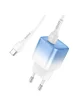 СЗУ HOCO C101A PD20W (1C) + Type-C to Type-C Ice Blue