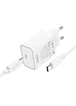 СЗУ Hoco C143A Benefit PD20W (1USB-C) + кабель Type-C to Type-C White