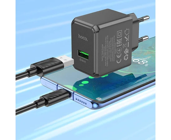 СЗУ Hoco CS12A QC3.0 (1USB-A/18W) Black