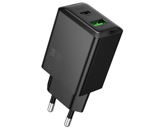 СЗУ Hoco N71 Nuevo PD30W+QC3.0 (1USB-A/1C) Black