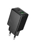 СЗУ Hoco N71 Nuevo PD30W+QC3.0 (1USB-A/1C) Black