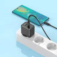 СЗУ Hoco CS14A PD20W+QC3.0 (1USB-A/1C) + Type-C to Type-C Black