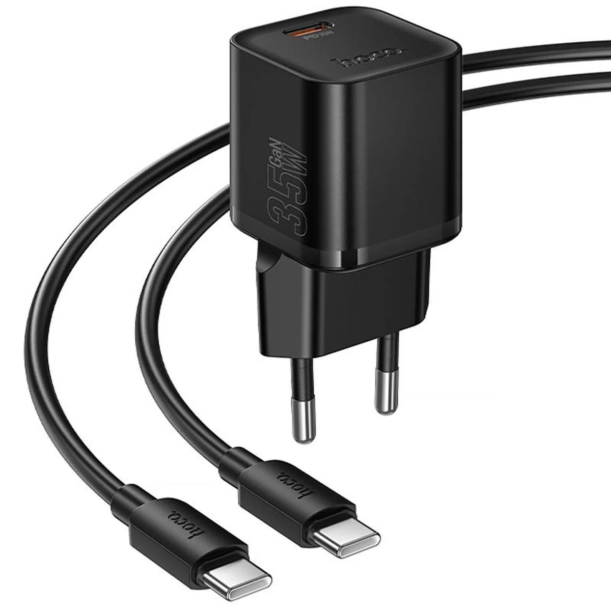 СЗУ Hoco N66 Ingenious PD35W (1USB-C) + кабель Type-C to Type-C Black