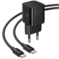 СЗУ Hoco N66 Ingenious PD35W (1USB-C) + кабель Type-C to Type-C Black