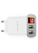СЗУ Borofone BA58A with digital display 2.4A (2USB-A) White
