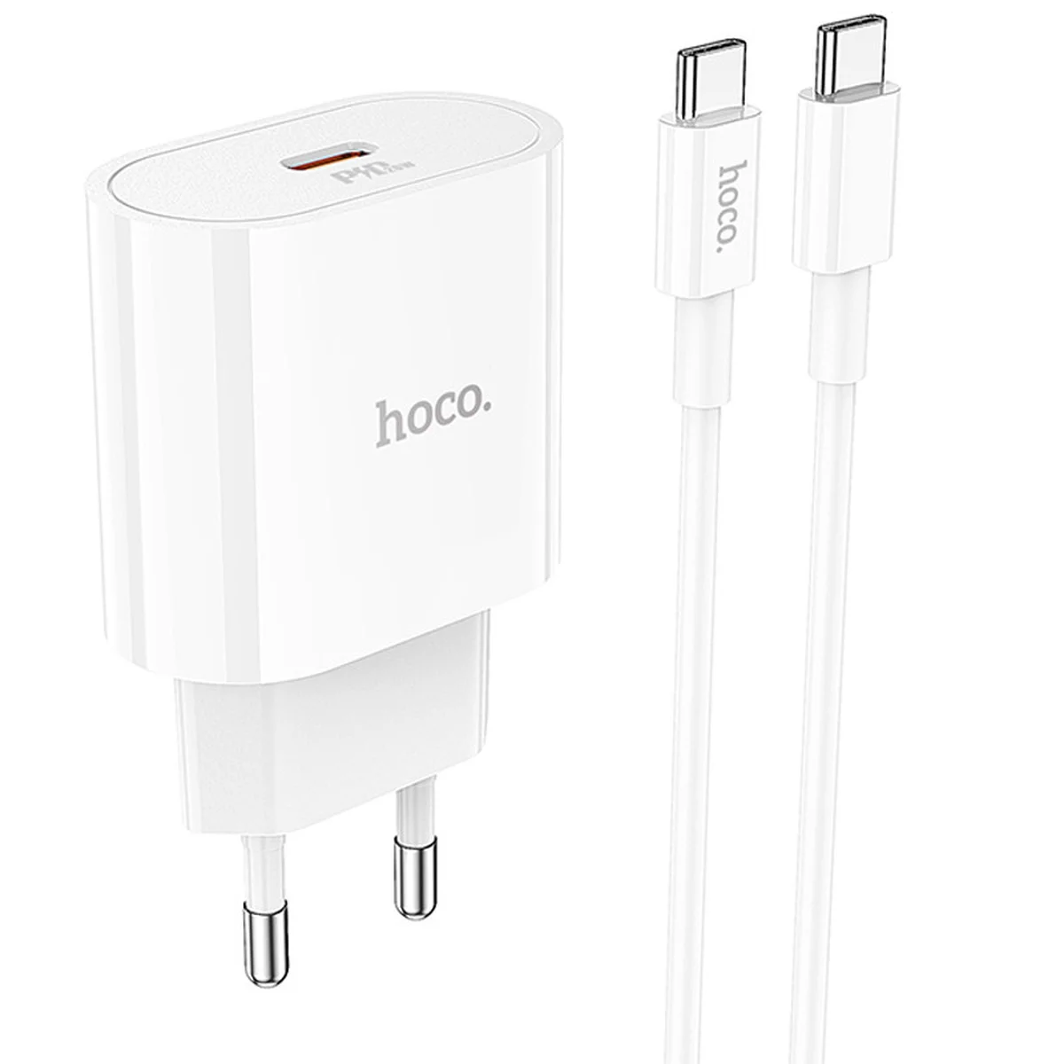 СЗУ Hoco C94A Metro PD20W (1C) + Type-C to Type-C White