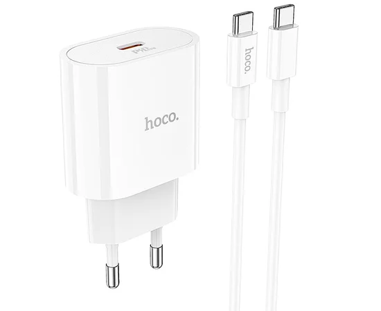 СЗУ Hoco C94A Metro PD20W (1C) + Type-C to Type-C White