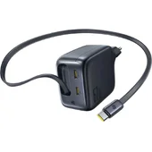 СЗУ Baseus EnerCore CJ11 PD67W with retractable cable (3USB-C) (E0121E) Cosmic Black