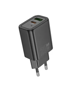 СЗУ Hoco N61 Gentle PD20W+QC3.0 (1USB-A/1C) Black