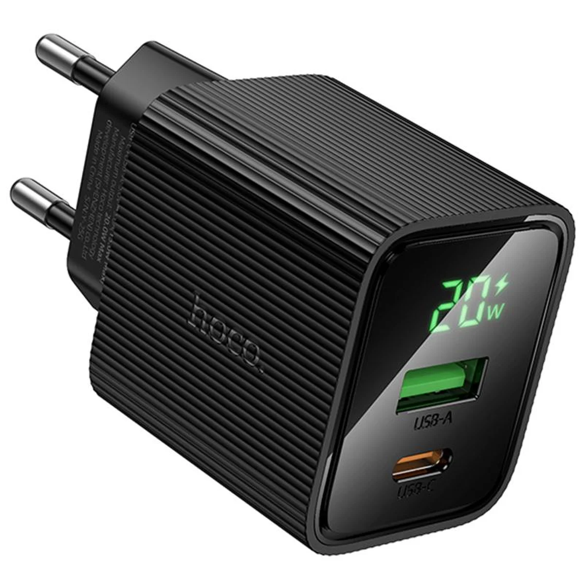 СЗУ Hoco CS83A Excellent with digital display PD20W+QC3.0 (1USB-A/1C) Black