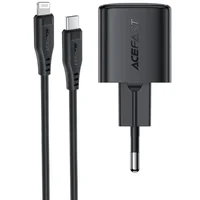 СЗУ Acefast A118 PD30W GaN (1USB-C) + кабель Type-C to Lightning Black