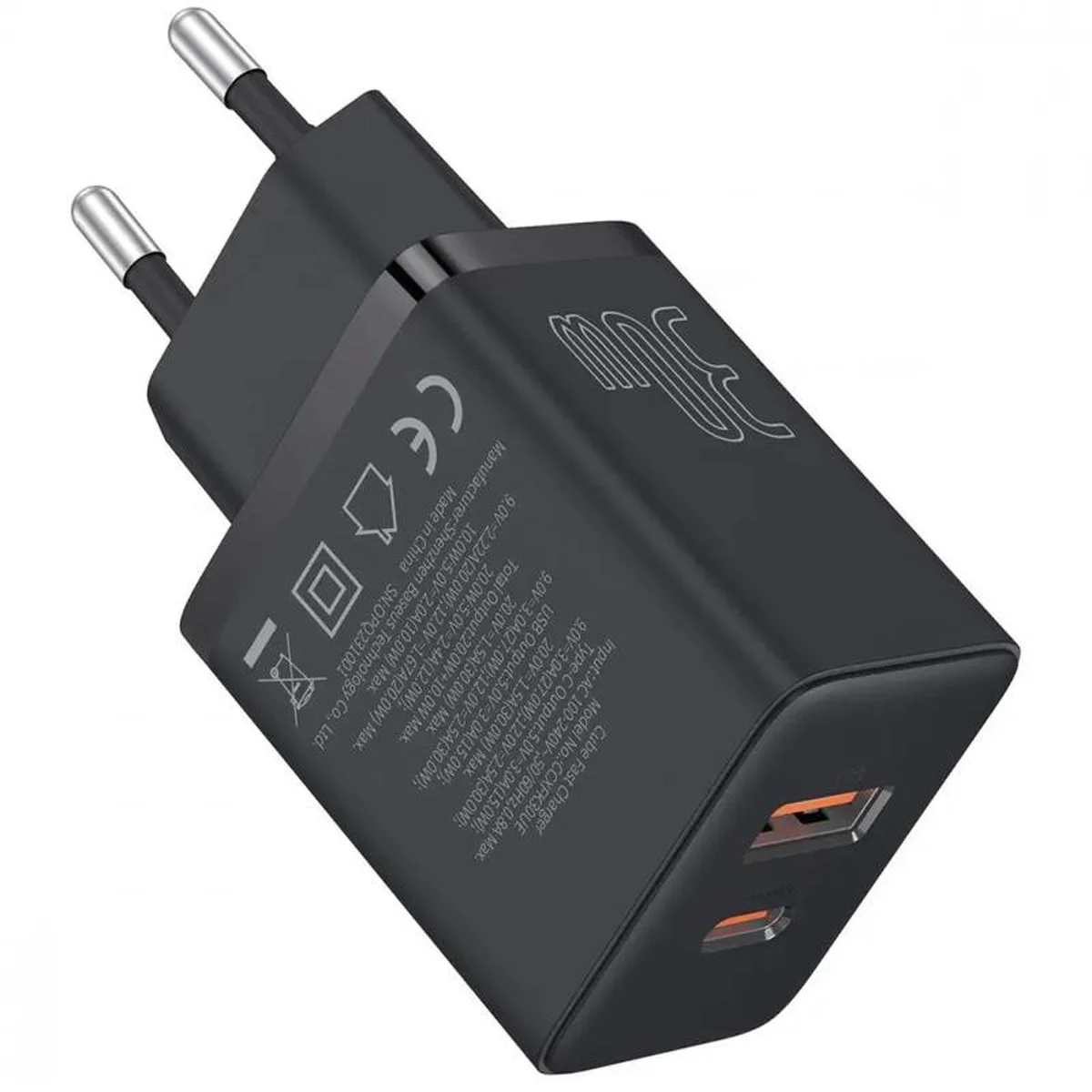 СЗУ Baseus Cube Pro Fast Charger PD30W (1USB-A/1C) (P10111404) Cluster Black