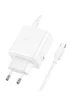 СЗУ Hoco N51 Scenery PD65W (1USB-A/2C) + кабель Type-C to Type-C White