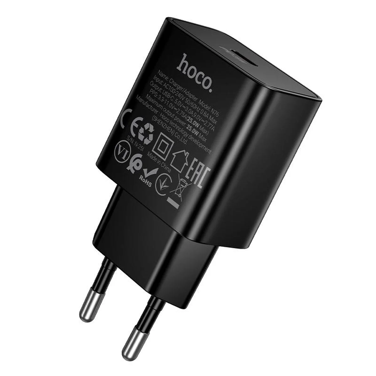 СЗУ Hoco N76 Star PD25W (1USB-C) Black