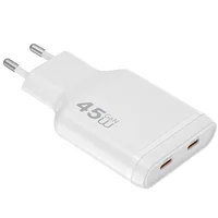 СЗУ WIWU G034 Essen PD45W GaN (2USB-C) White