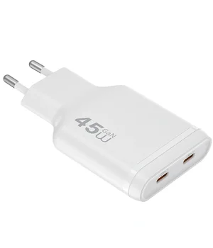 СЗУ WIWU G034 Essen PD45W GaN (2USB-C) White