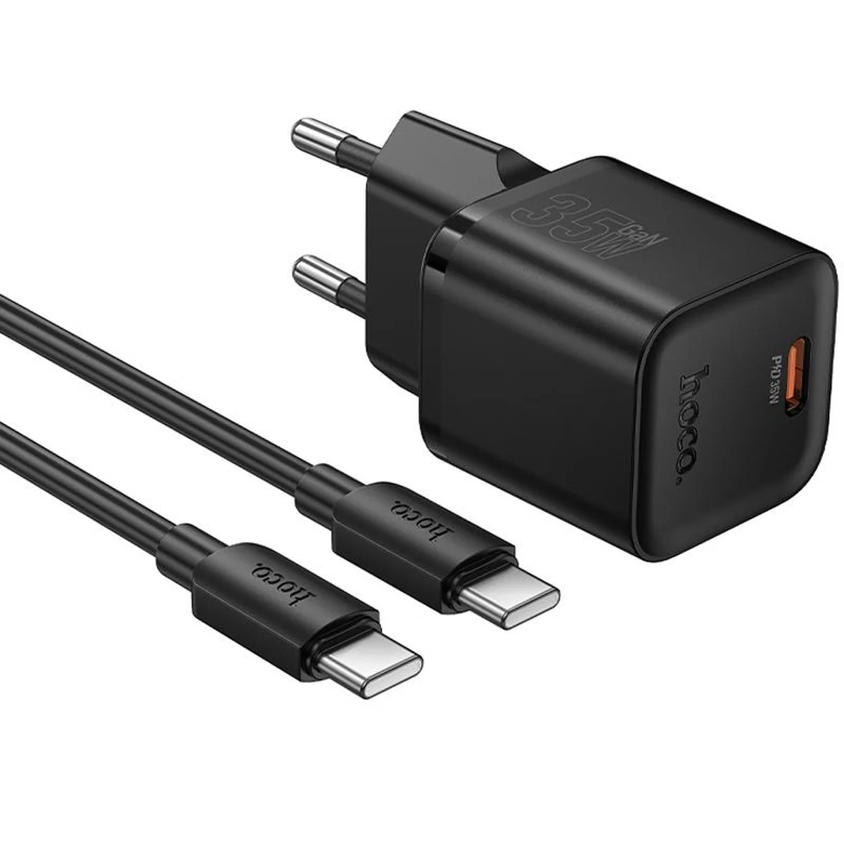 СЗУ Hoco N66 Ingenious PD35W (1USB-C) + кабель Type-C to Type-C Black