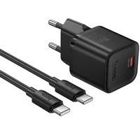 СЗУ Hoco N66 Ingenious PD35W (1USB-C) + кабель Type-C to Type-C Black