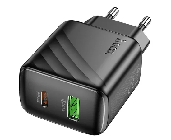 СЗУ Hoco CS25A Rico PD20W+QC3.0 (1USB-A/1C) Black