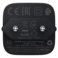 СЗУ Acefast A119 PD45W GaN (1USB-C) Black