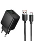 СЗУ Hoco C157A Smart PD30W+QC3.0 (1USB-A/1C) + кабель USB to Type-C Black
