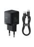 СЗУ Baseus Palm Fast Charger 20W (1USB-A/1C) + кабель Type-C to Type-C (P10111608) Cluster Black