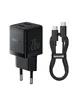 СЗУ Baseus Palm Fast Charger 20W (1USB-A/1C) + кабель Type-C to Type-C (P10111608) Cluster Black