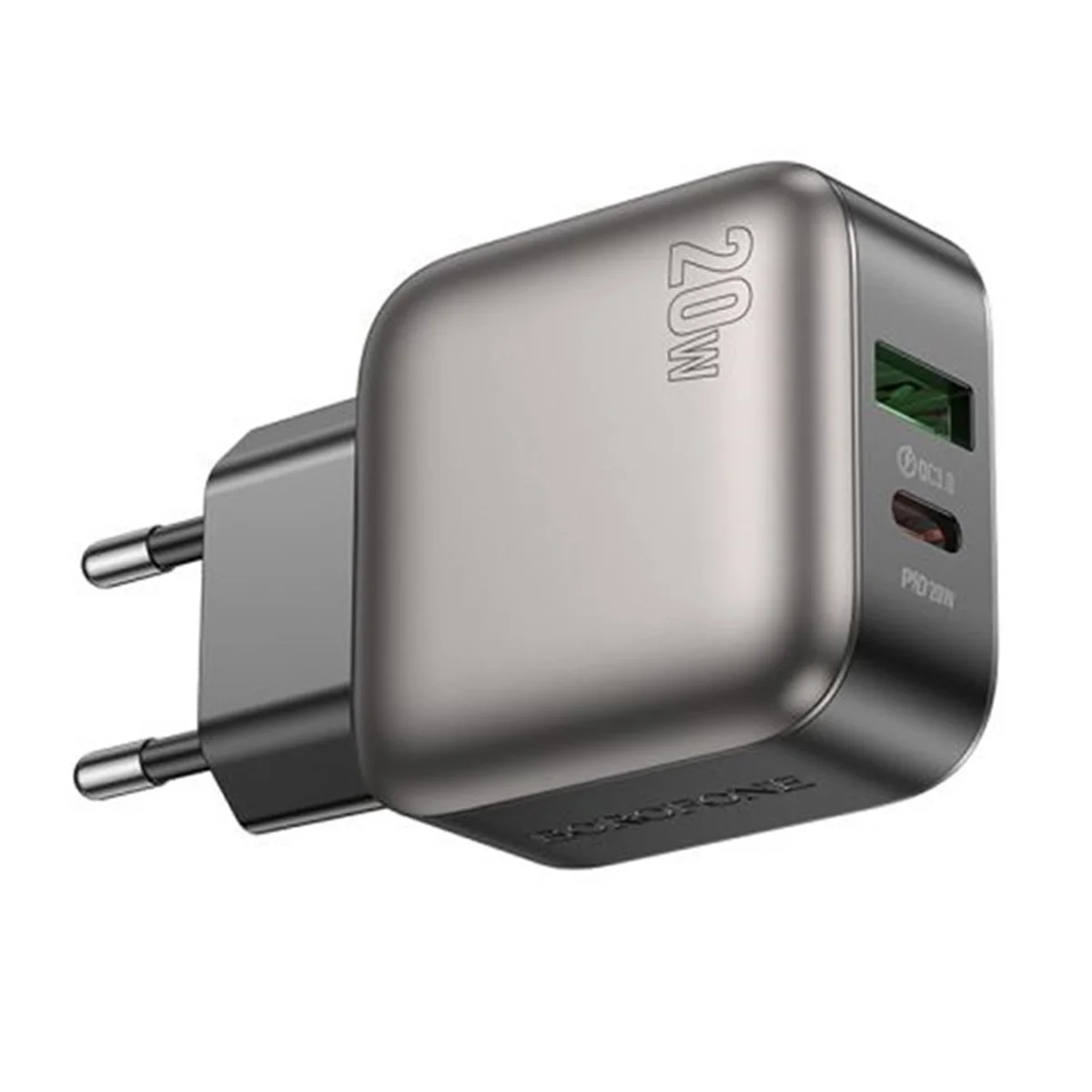 СЗУ Borofone BAS54A Absolute PD20W+QC3.0 (1USB-A/1C) + Type-C to Type-C Black