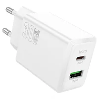 СЗУ Hoco N71 Nuevo PD30W+QC3.0 (1USB-A/1C) White