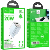 СЗУ Hoco N46 Glorious PD20W+QC3.0 (1USB-A/1C) Blue