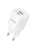 СЗУ Hoco C147A PD20W+QC3.0 (1USB-A/1C) White