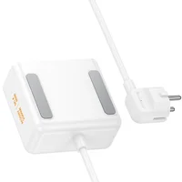 Удлинитель Hoco AC28 Descanso (PD45W/1C/3A/2xSocket) (2m) White