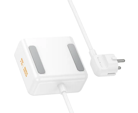 Удлинитель Hoco AC28 Descanso (PD45W/1C/3A/2xSocket) (2m) White
