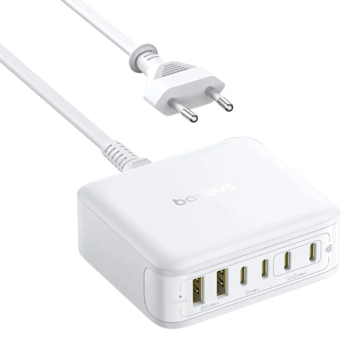 СЗУ Baseus EnerFill FH21 PD120W+QC3.0 6in1 (2USB-A/4C) (E0120T) Moon White