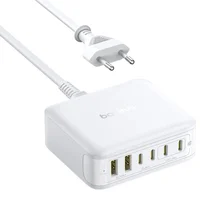 СЗУ Baseus EnerFill FH21 PD120W+QC3.0 6in1 (2USB-A/4C) (E0120T) Moon White