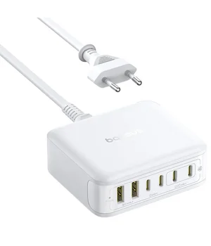 СЗУ Baseus EnerFill FH21 PD120W+QC3.0 6in1 (2USB-A/4C) (E0120T) Moon White