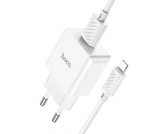 СЗУ Hoco C106A Leisure 10.5W (1USB-A) + кабель USB to Lightning White