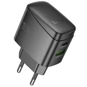 СЗУ Hoco CS61A Bright PD30W+QC3.0 (1USB-A/1C) Black