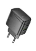 СЗУ Hoco CS61A Bright PD30W+QC3.0 (1USB-A/1C) Black
