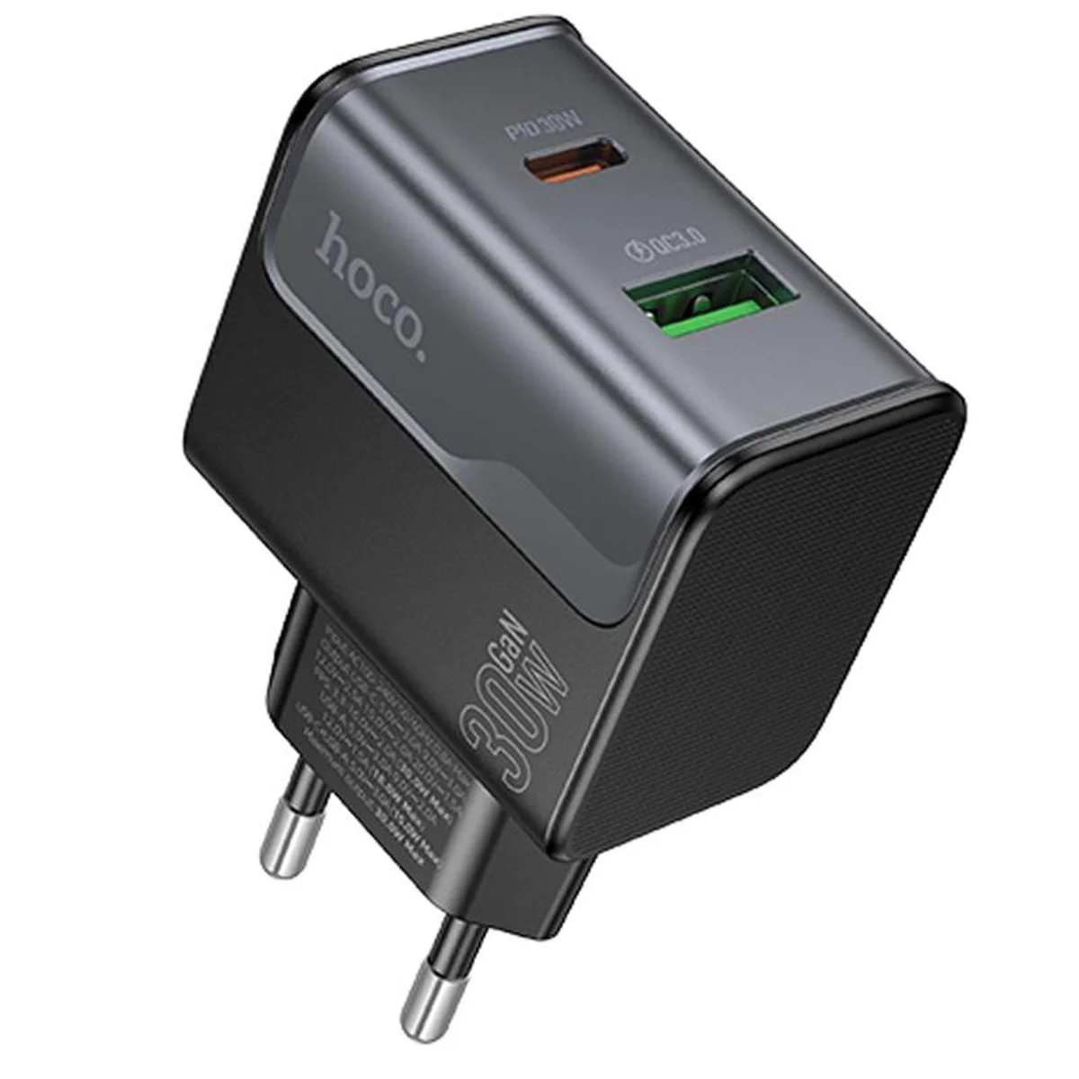 СЗУ Hoco CS73A Star Speed PD30W+QC3.0 (1USB-A/1C) Midnight Black