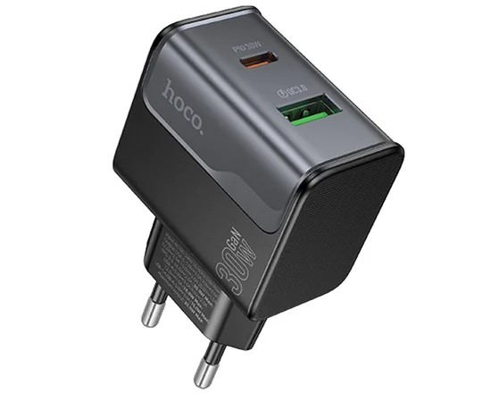 СЗУ Hoco CS73A Star Speed PD30W+QC3.0 (1USB-A/1C) Midnight Black