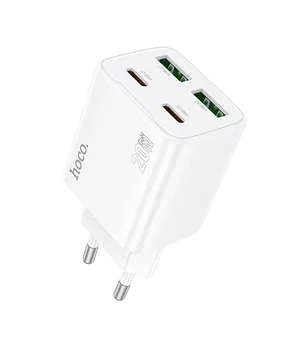 СЗУ Hoco N55 Fundador PD20W four-port (2USB-A/2C) White