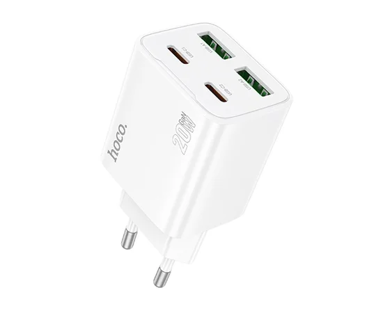 СЗУ Hoco N55 Fundador PD20W four-port (2USB-A/2C) White