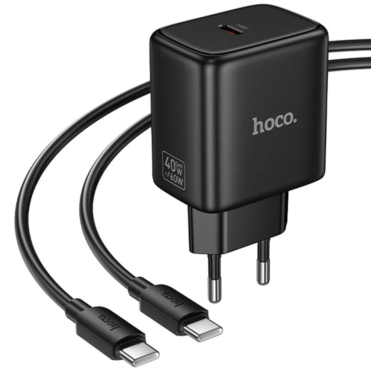 СЗУ Hoco N83 Profit PD40W (1USB-C) + кабель Type-C to Type-C Black