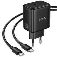 СЗУ Hoco N83 Profit PD40W (1USB-C) + кабель Type-C to Type-C Black