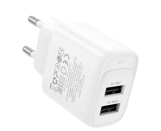 СЗУ Hoco C141A Smart 2.1A (2USB-A) White